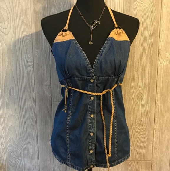 Guess Tops - Sexy Guess Jean halter top